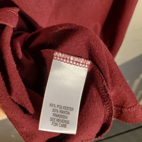 croft & barrow Red Burgundy Wine Pleated Sequined Neckline Festive Tank Top - Picture 9 of 13